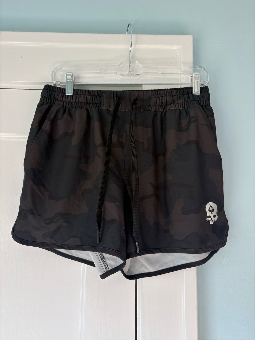 Zero Foxtrot Zero Shorts 5" Inseam Men’s Dark Camo Skull No Liner Gym Lifting